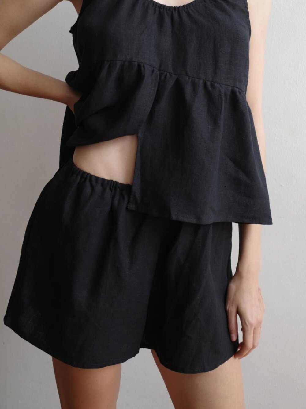 BNT Deiji Studio Gathered Linen Bottom 100% Linen XS